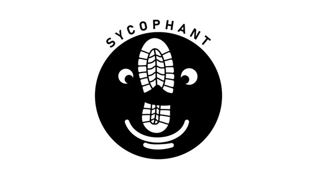 sycophant symbol, black isolated silhouette