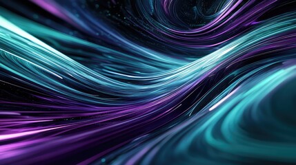 Flowing light streams creating dynamic abstract energy background