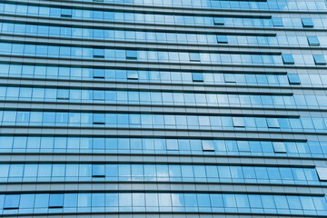 Architecture details Glass wall Modern building exterior Abstract futuristic background