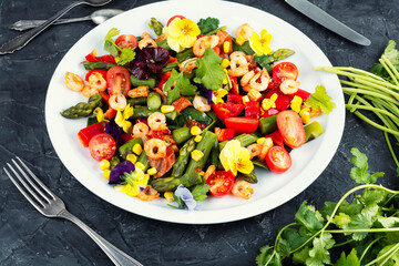 Gourmet seafood salad.