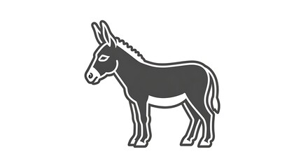 Fototapeta premium Isolated donkey vector illustration design for farm animals and livestock graphics projects