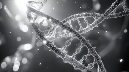 Dna double helix structure representing genetics and science