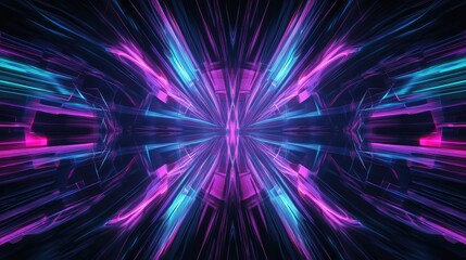 Abstract speed light tunnel cyber technology creating digital background