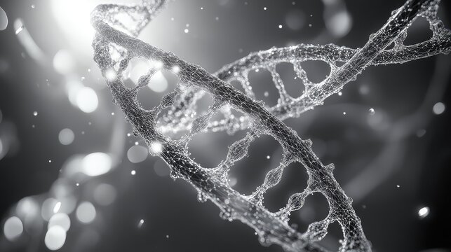 Dna double helix structure representing genetics and science