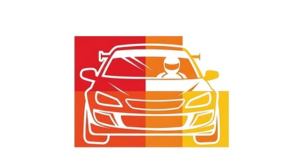 Race car vector graphic design illustration for motorsport automotive industry branding needs