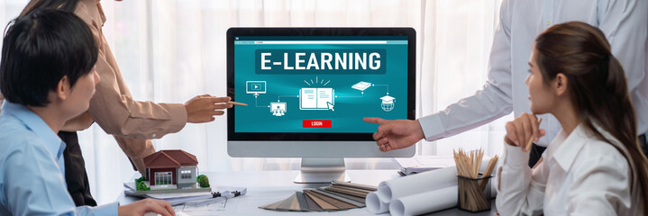 E-learning website with brisk sofware for student to study online on the internet network