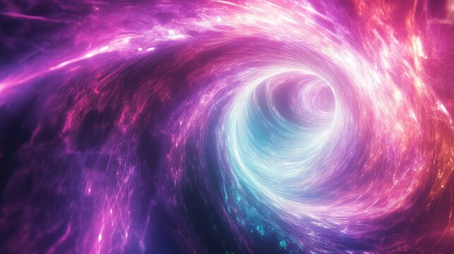 Wormhole creating a path through cosmic space