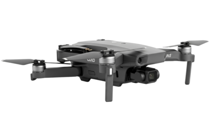 Lightweight Travel Drone Isolated on White Surface  PNG Clean