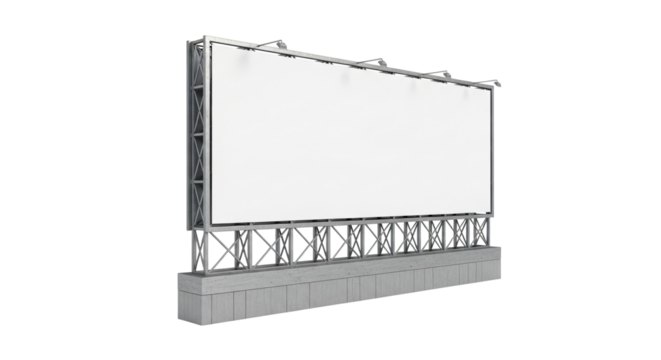 Large Outdoor Advertising Board Isolated on White Surface  PNG Clean