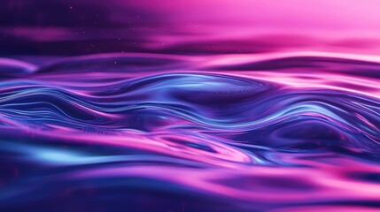 Abstract liquid waves reflecting neon vibrant colors
