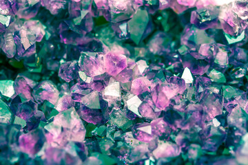 Multi-colored crystal mineral stone. Gems. Mineral crystals in the natural environment. Texture of precious and semiprecious stones. shiny surface of precious stone