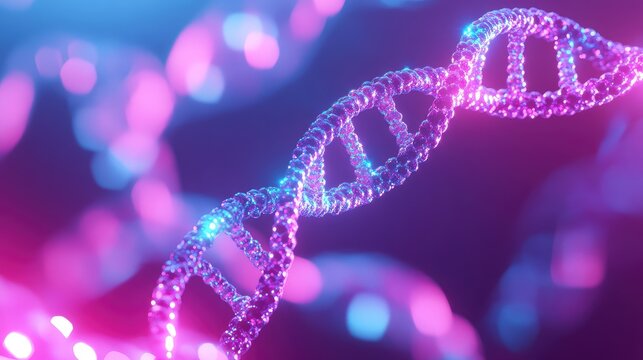 Dna double helix structure model illuminating research