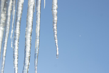 icicles against the sky