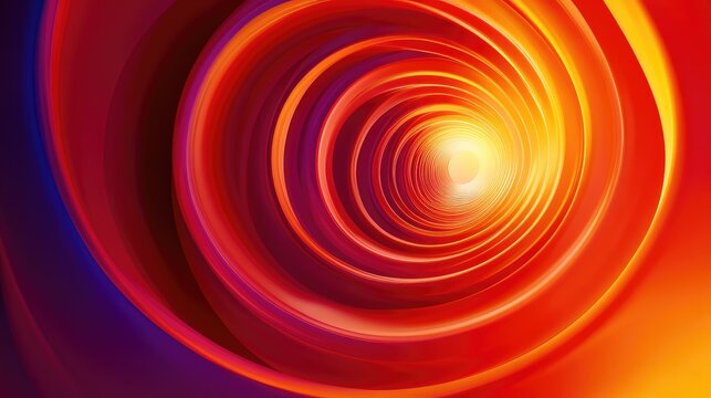 Abstract warm spiral light tunnel background