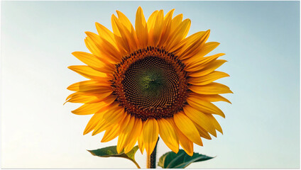sunflower on a blue background