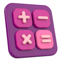 Obraz premium Modern Calculator App Icon. 3D Illustration.