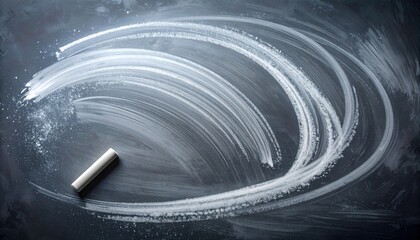 Dark board with chalk strokes