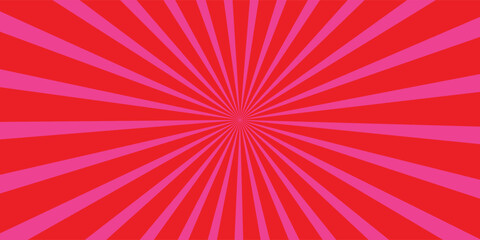 Red and Pink Colors sunburst. Stunning sunburst background featuring dynamic, radiant sun rays bursting outward in a vibrant and energetic pattern. Perfect for posters, flyer, advertisements, website