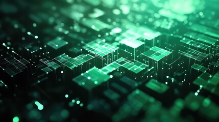 Abstract digital technology global data network connecting information