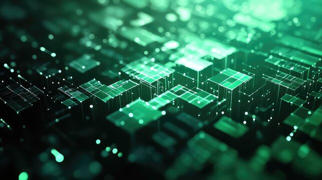 Abstract digital technology global data network connecting information