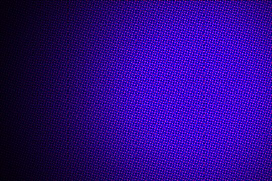 Abstract blue and red halftone pattern with gradient dark fade on left side suitable for vibrant graphic design projects and backgrounds