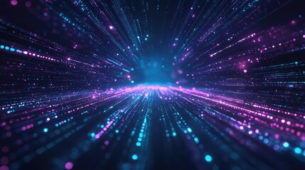 Digital data stream traveling through virtual tunnel