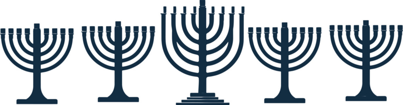 Hanukkah menorah vector illustration isolated on for design
