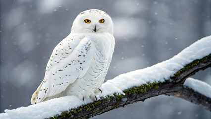 snowy owl in winter