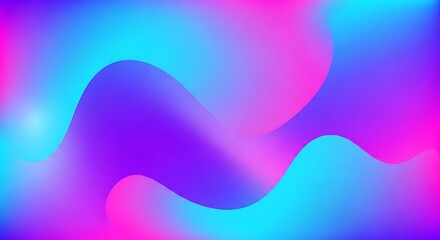 Vibrant abstract background with smooth flowing organic shapes creating a dynamic, colorful gradient in energetic shades of pink, purple, and blue, perfect for modern digital designs