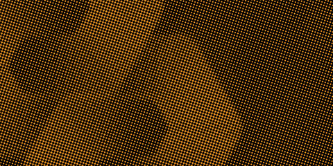abstract yellow background with circular shapes and halftone composition. Subtle pattern. Digital polka. Dots gradation.