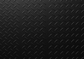 Ultra sharp dark charcoal gray diamond plate metal texture seamless pattern