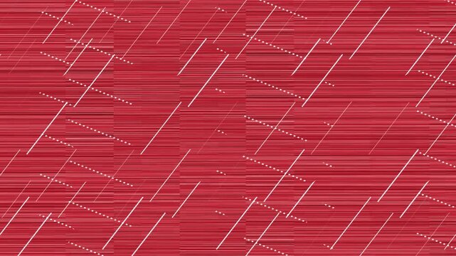 Abstract Red animated Background with Diagonal White Lines and Dotted Patterns image photo. Red abstract design with animated diagonal white lines and dotted patterns forming dynamic motion.