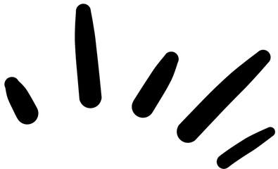 Hand-drawn comic book burst effect with radiating lines, a simple doodle for expressing surprise, sparkle, or emphasis in graphic design