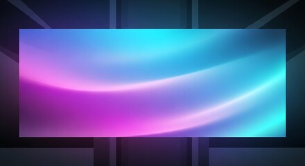 Abstract Gradient Background with Smooth Waves and Neon Glow