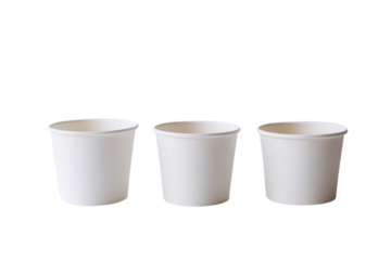 Eco friendly disposable paper cups ready for branding and product mockups for your food service business