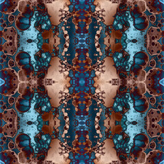 Seamless kaleidoscope pattern. Abstract texture. Creative and seamless background