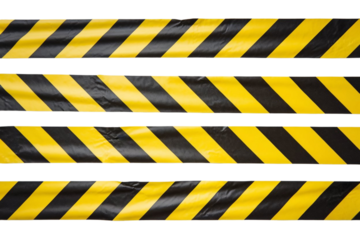 Caution tape in yellow and black stripes signaling hazard and safety, a clear warning for construction zones
