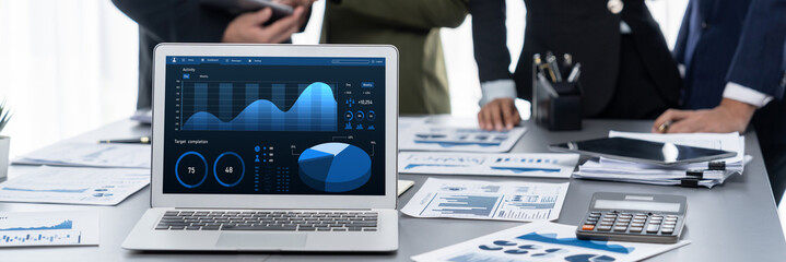 Business data dashboard provide brisk business intelligence analytic for marketing strategy planning