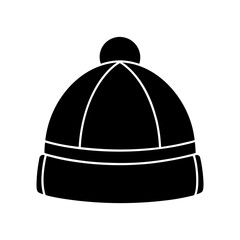 Warm Men’s Winter Hat Icon with Ribbed Knit Texture.