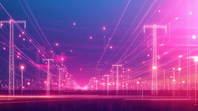 Power grid transferring digital data and energy