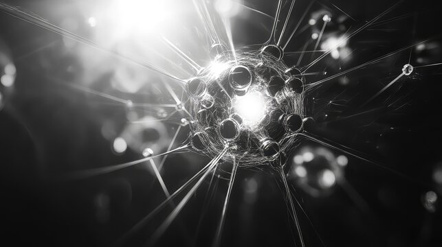 Neuron cell transmitting messages through a network connection - Powered by Adobe