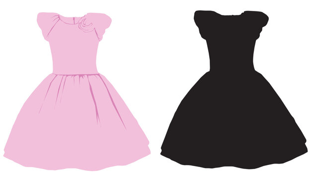 women dress mockup isolated on white