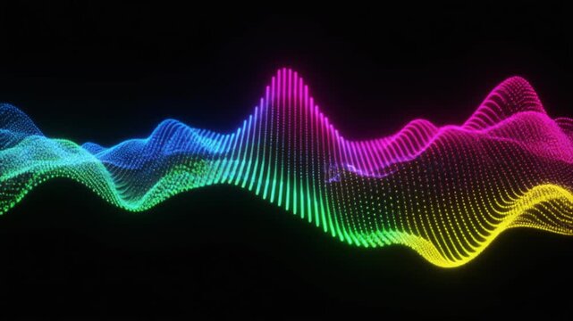 Vibrant Audio Spectrum Visualization A Colorful Waveform Display.