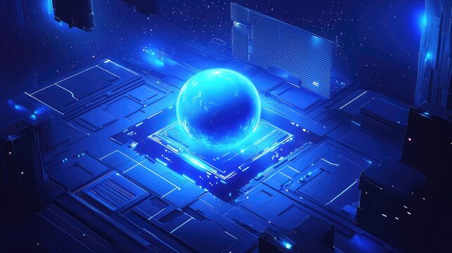Global network connecting big data and artificial intelligence - Powered by Adobe