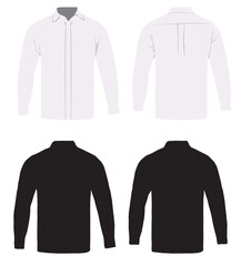 vector illustration mock up of a white shirt