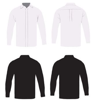 vector illustration mock up of a white shirt
