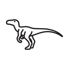 Troodon line icon vector design in trendy style