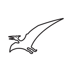 Pteranodon line icon vector design in trendy style