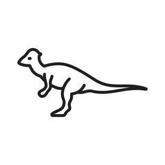 Pachycephalosaurus line icon vector design in trendy style