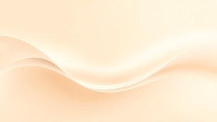 優雅な曲線が描く淡いクリーム色の抽象背景